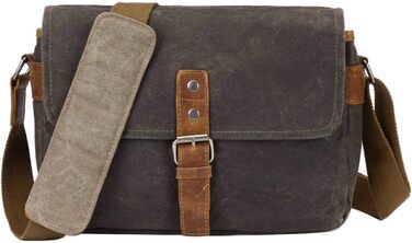 Сумка-переноска для камери Neuleben з відділенням для камери, vintage, маленька, на плечі, з вощеного канвасу, зелена (для жінок/чоловіків)