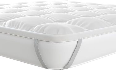 Gesteppt Topper “Plus” mattress protector, White, 160x195 cm