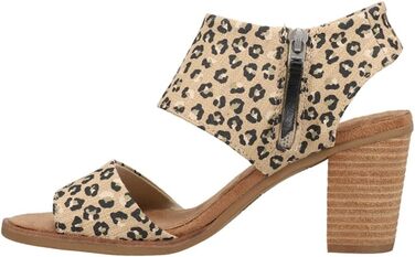 Босоніжки жіночі TOMS Majorca Cutout з вирізами та каблуком (36.5 EU, Cheetah Natural)