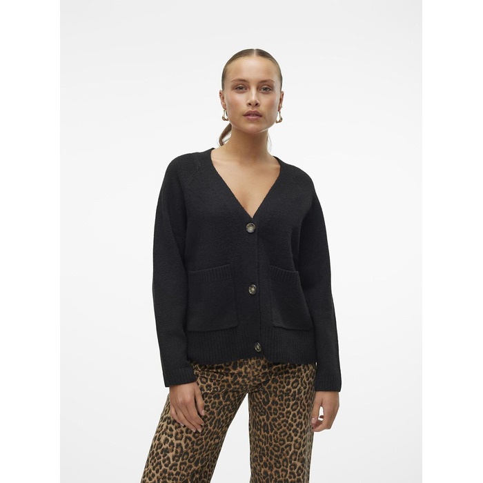 Жіноча в'язана кофта Vero Moda VMBOOM, чорна