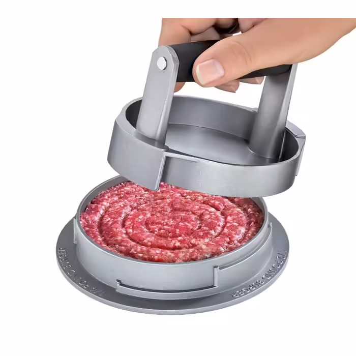 Küchenprofi Hamburger Press TRIO BBQ, Burger Press with non-stick coating for easy patty release, Burger Maker with adjustable height for 3 different burger sizes