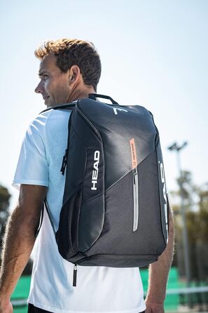 HEAD Tour Team Tennis Backpack - Black/Orange