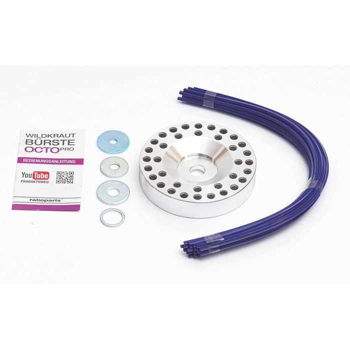 Ratioparts Wildkrautbürste 25.4 mm Ø-boring 18 wires for brush cutter - trimmer OCTO Pro, Blue