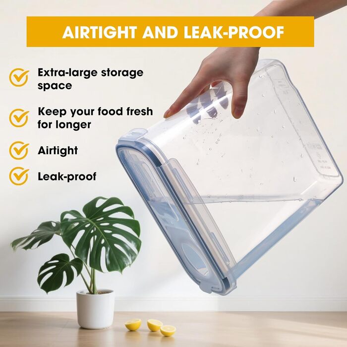 Набір контейнерів для зберігання Romon (4 шт, 2.5L) з кришкою, BPA-free, для кухні, з етикетками