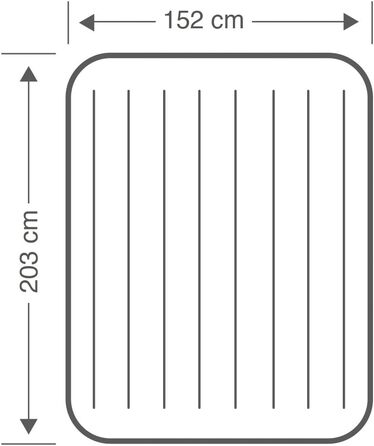 Надувний матрац Intex Dura-Beam для двох осіб, 152x203x25 см, PVC, стандарт