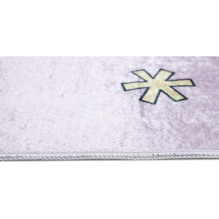 Дитячий килим TAPISO Emma, рожевий, 140x200 см, з антиковзким покриттям, принт, ÖKO-TEX, машинне прання 30°C