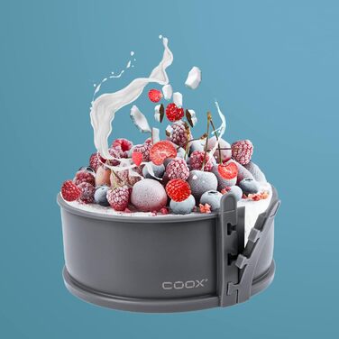 Форма для випікання coox з порцеляновим дном, 18 см, сіра – роз'ємна, для випікання і подачі, не потребує перекладання