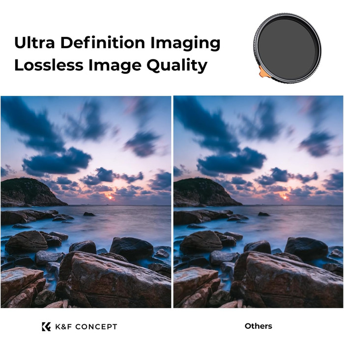 Фільтр нейтральний K&F CONCEPT Nano-X True Color Variabler ND2-32 (1-5 ступенів затемнення) 95mm