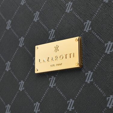 Чорний валіза середнього розміру Lazarotti Palermo (66 см) | Тріумф середній валіза-тележка 49 x 29 x 66 см | Легкий гібридний матеріал з логотипом та захистом кутів | 4 подвійні колеса та TSA-замок для жінок та чоловіків