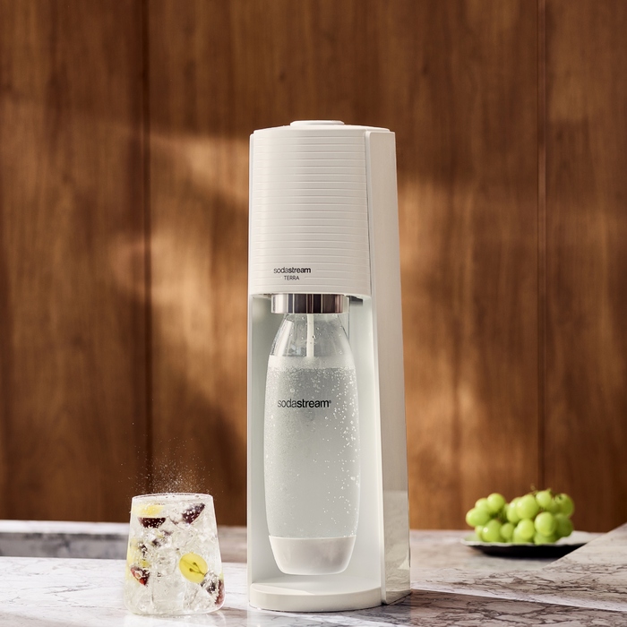 Сифон для газування води SodaStream Terra, білий (3 пляшки + балон CO2)