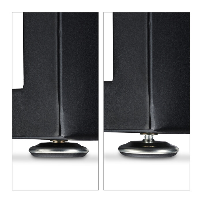 Relaxdays 2-Piece Black Table Feet Set