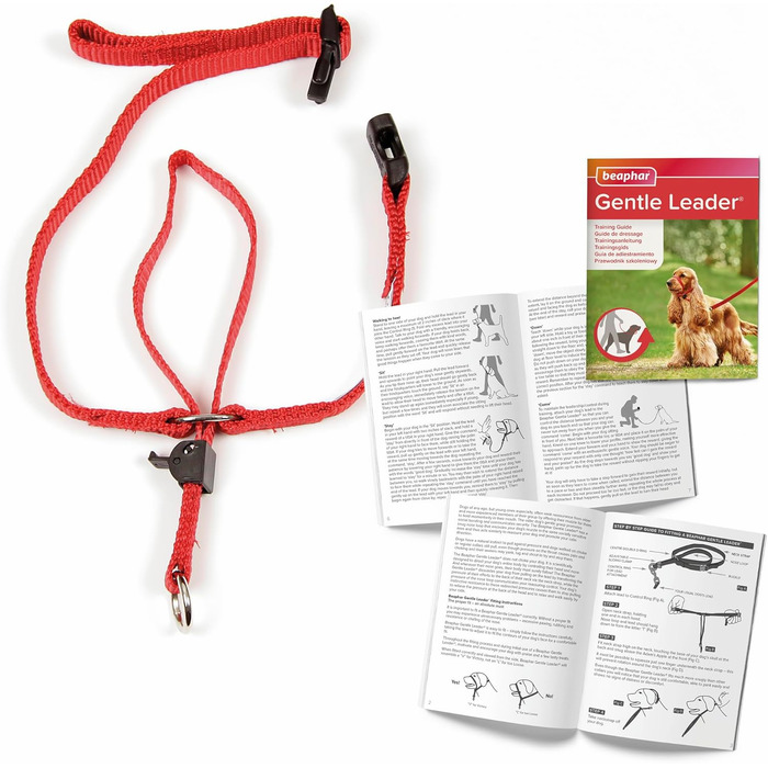 Напівліжниця Beaphar Gentle Leader для собак, розмір S, червона