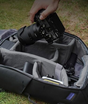 Рюкзак для камери Horfccid 23L: фотокамера, DSLR, ноутбук 15.6'', штатив (чорний)