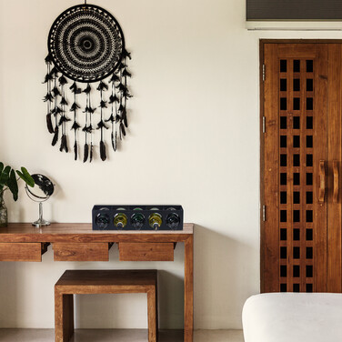 Set of 2 Black Wine Racks