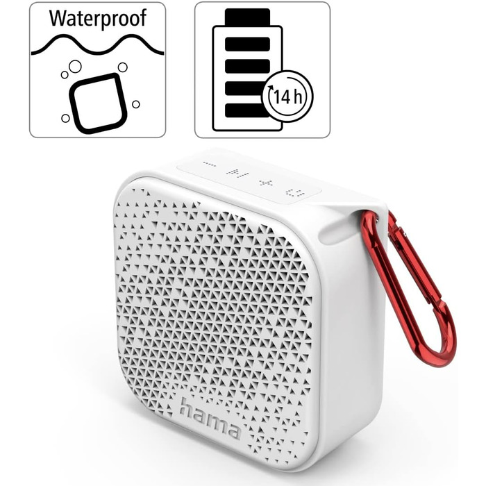 Hama Набір 2-в-1 Bluetooth колонок 3.0, водонепроникні 30W (білі). Портативні, плавучі, TWS, IP67, до 10 годин роботи