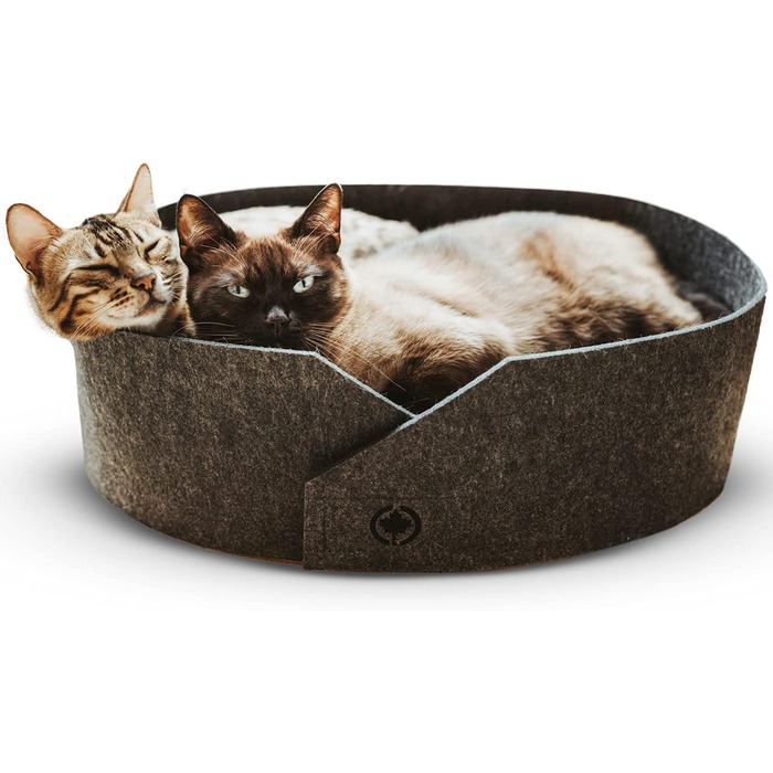 Кігтеточка для котів Owen XL – діаметр 50 см, сірий, філц, з картонною основою