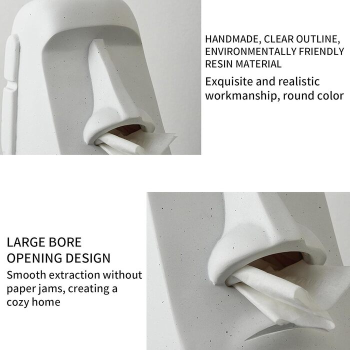 Facynde Tissue Box Halter | Lid and Base for Tissue Boxes - Multifunctional Resin Tissue Holder for Kitchen, Bedroom, Office, Living Room, Bathroom, Decoration, Tissues