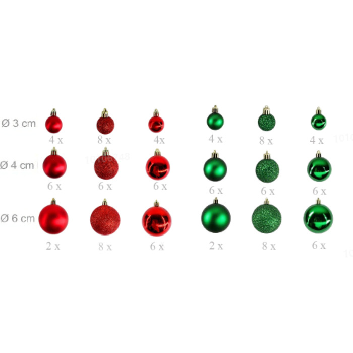 Relaxdays Christmas Ornament Set