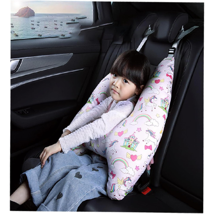 OHAANYY Sleep Pillow for Car Kids & Travel Pillow Kids Car, Car Pillow Kids/Sleep Pillow Kids Car, H-shaped Pillow Car Suitable for Holiday Travel for Children (Headrest not included)