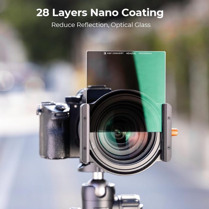 Набір фільтрів K&F Concept Nano-X: квадратний фільтр, адаптерні кільця (8 шт.), ND4