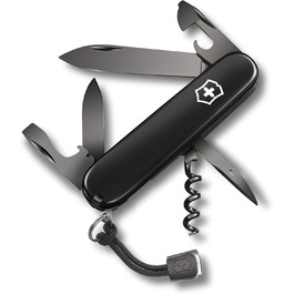 Мультитул Victorinox Spartan Onyx Black: Швейцарський ніж з 13 функціями, клинок, коркшик, відкривачка для консервів