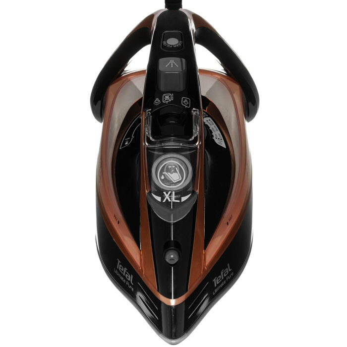 Парова праска Tefal Ultimate Pure 3200W Durilium, рожево-чорна
