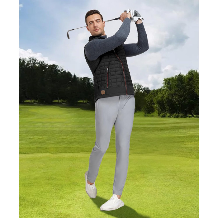 Little Donkey Andy Легка пухова жилетка для чоловіків, тепла безрукавка, outdoor-куртка для хайкінгу, подорожей, бігу, чорний, XL