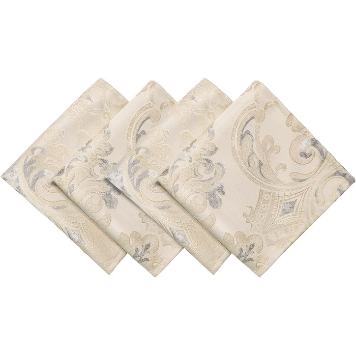 TOPLUXE Cloth Napkins 4-Pack 45x45cm, Washable Napkins, Table Decoration for Dining Table Home Kitchen Room Restaurant (Light Apricot)