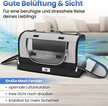 Транспортна сумка Smart-Planet® для котів та собак до 8 кг, 50x30x30 см, знімний піддон, зручний ремінь для перенесення