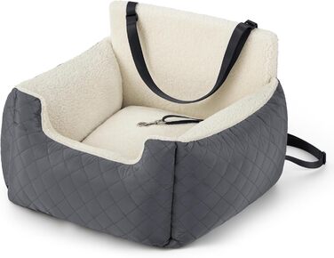 Автокрісло для собак Lesure - водовідштовхувальне, для маленьких собак, з поворотком для повідка, темно-сіре