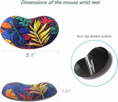 Підставка для миші BRILA з Memory Foam - ергономічна підтримка зап'ястя для ноутбука, комп'ютера та ігор