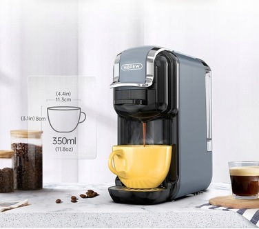 Капсульна кавомашина HiBREW H2B-GR, 20 бар, сіра