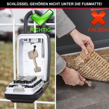 Master Lock Key Safe with Push Button - Outdoor Key Lock Box (Hinged)
