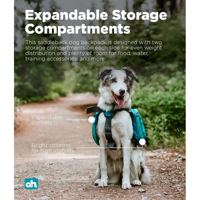 Рюкзак для собак Outward Hound DayPak, великий, блакитний