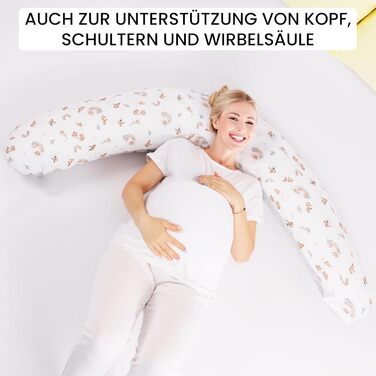 Подушка для вагітних Amilian Stillkissen 170 см XXL – подушка для сну на боці, подушка для годування, body pillow з чохлом