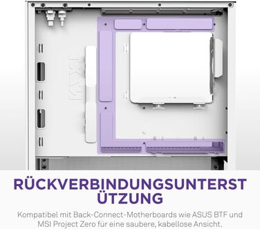 NZXT H3 – Корпус для ПК Micro-ATX з оптимізованим повітряним потоком, 120мм вентилятор, підтримка Full-Size GPU, радіатори 280мм/240мм (білий, Flow)