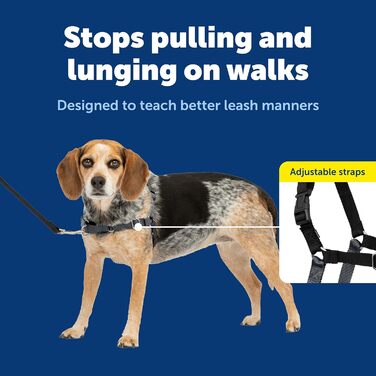 Нашийник для собак Petafe Eay Walk, щоб уникнути тягнучої повідка, навчання хорошим манерам, чорний/антрацитовий, S/M