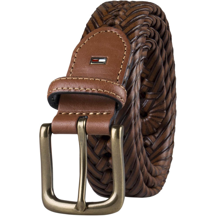 Чоловічий шкіряний ремінь Tommy Hilfiger, розмір M (54, Saddle)