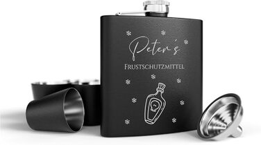 Набір фляг з гравіюванням - персоналізований з іменем - ідеальний подарунок на весілля та для чоловіків - нержавіюча сталь (Дизайн 12)