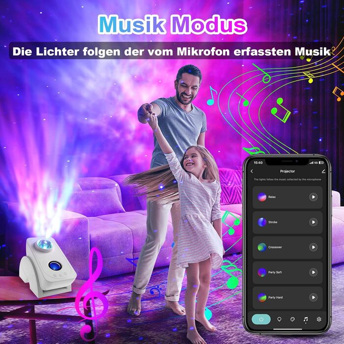 Blubbel LED Star Sky Projector, Wi-Fi Star Projector, 3D Galaxy Lamp Night Light, App/Voice Control, Star Projector, Star Light Galaxy, Alexa/Google Compatible, Baby, Kids, Bedroom