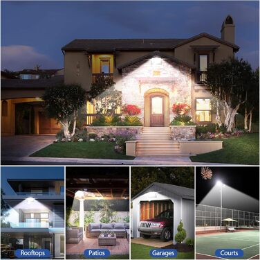 200W LED Floodlight Outdoor, 20000LM LED Spotlight, 7000K Cool White Spotlight, IP67 Waterproof Floodlight, for Backyard, Courtyards, Garage, Hallway, Garden