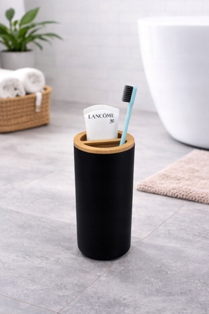 Набір аксесуарів для ванної кімнати (6 предметів): кошик, йоржик для туалету, підставка для зубних щіток та стакан