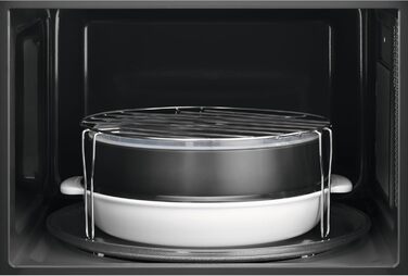 Мікрохвильова піч AEG MFB252DB з грилем, 25 літрів, 900 Вт, інверторна технологія, чорний колір