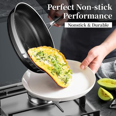 Набір сковорідок Innerwell Hybrid Edelstahl Profi - індукційні сковороди з покриттям Titan-Keramik, антипригарні, для всіх типів плит (24 см)