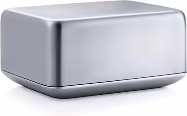 blomus - BASIC Butterdish - Stainless steel matte, size M: Elegant storage for fresh butter ((H 6 cm, W 12 cm, L 10 cm, 63638)