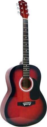 Акустична гітара Martin Smith з струнами, медіаторами та ременем - Синій (Червоний, Single)