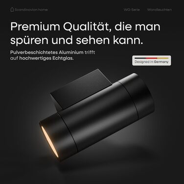LED-стінна лампа для дому та вулиці (2 шт.) - регульована яскравість, IP65, 6W, 3000K, 700lm, чорний (Wg-серія)