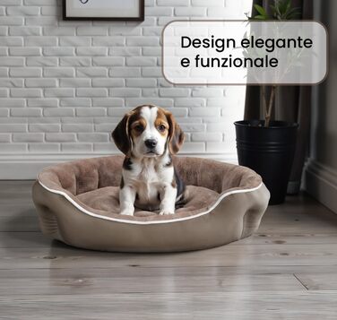 Лежанка для собак та котів Sogni E Capricci, сіра, 62 x 50 x 17 см (Creme, L 75 x B 65 x H 20 см, COCCOLE)