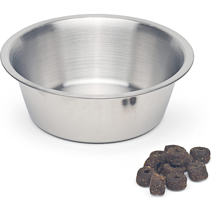 Яська - високоякісний миска для собак з нержавіючої сталі, миска для корму та води, придатна для миття в посудомийній машині, годівниця (1x S / 0,9 л / 17,5 см)