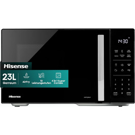 Мікрохвильова піч Hisense H23MOBS5HC 23 л, 900 Вт, AirFry, 4 в 1, чорна